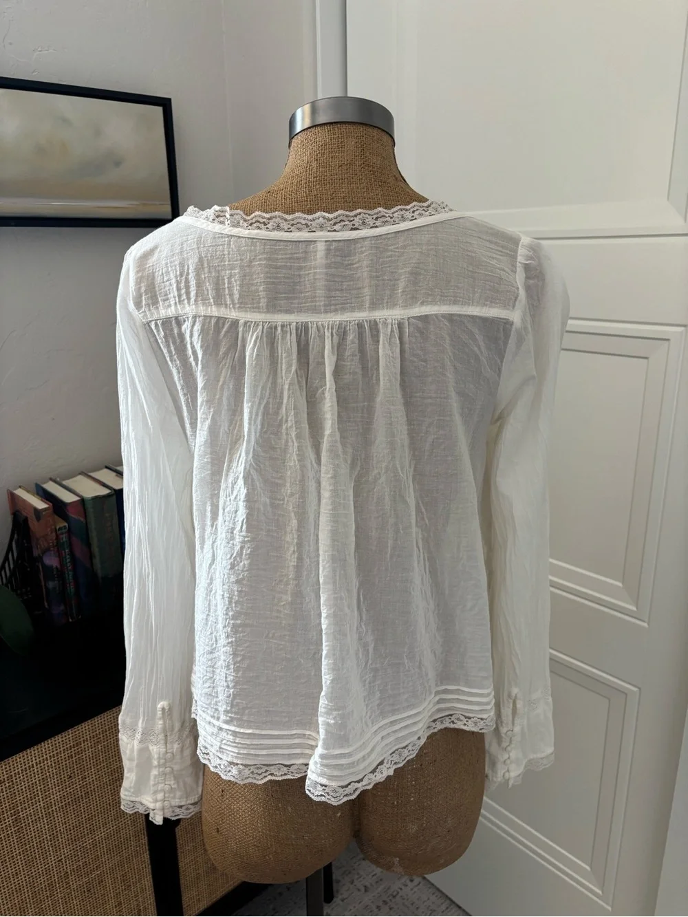 Free People sheer ivory